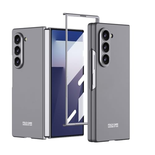Coque Galaxy Z Fold 7 SHIEID fine en polycarbonate mat antichoc gris avec protège-écran