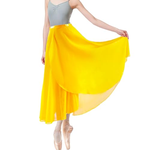 Baisdan Donne Lunghezza Chiffon Gonna Danza Classica Tango Moderno Sala da Ballo Gonna in Tulle