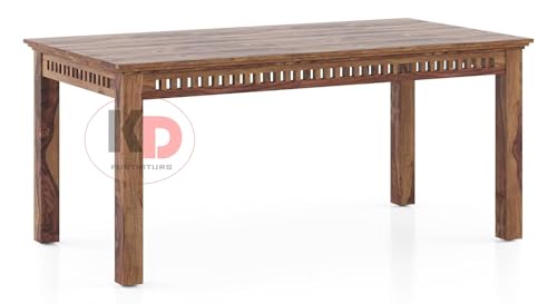 Image of Dining Table Set, Wood 6 Seater Dining Table with Chair, Dining Room Furniture, Wooden 6 Seater Dining Table, Modern and Unqiue Dining Table For Living Room (6 Seater Dining Table) Natural Finishs