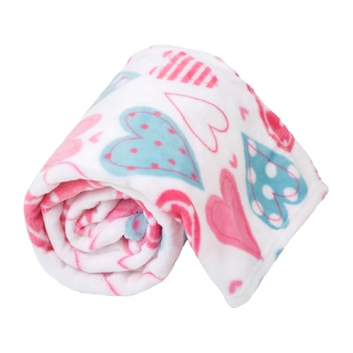 Image of Flannel Toddler Blanket - Soft 50 inchx40 inch Kids Throw for Boys & Girls - Cozy Heartbeat Design Blanket for Toddlers & Children
