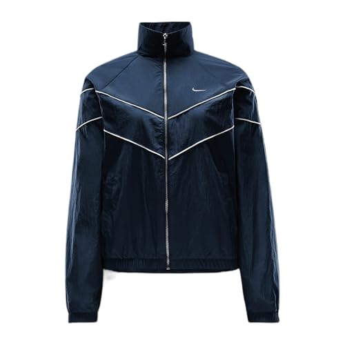 Nike Windrunner Women's Loose UV Woven Full-Zip Jacket (Armory Navy/White, FV6304-480)