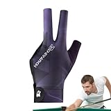 ビリヤードグローブ - 快適な滑り止め女性用 3 フィンガー プール グローブ - 柔らかく軽量のビリヤード台アクセサリー、女性、男性、ティーン、ビリヤード愛好家、ビリヤード初心者向け。