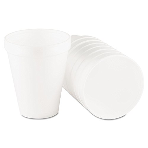 DCC 10J10 Drink Foam Cups 10oz White 25/Bag 40 Bags/Carton