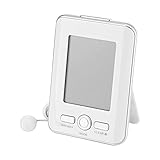 Acouto BALDR Reloj Termómetro Digital LCD con Alarma y Función de Repetición para Uso Doméstico en Interiores y Exteriores (WHITE)