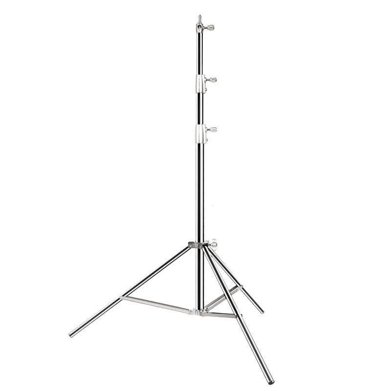 LS-288T 288 cm Kalın Işık Ayağı Gümüş Yaylı Amortisörlü Profesyonel Işık Standı