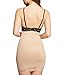 Montelle Women's Plus Size Strapless Shapewear Firm Tummy Control Waist Body Shaper Slip, Nude, 2X Plus