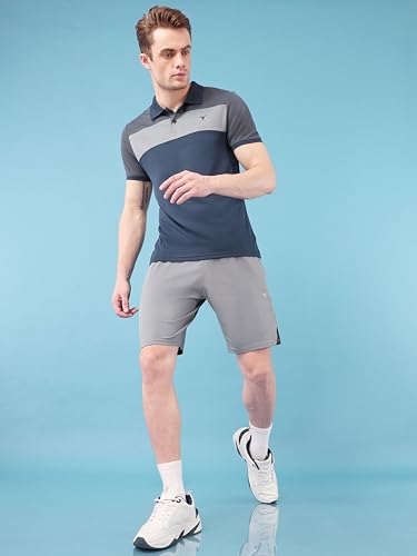 Image of TECHNOSPORT Mens Regular Fit Solid Shorts for Gym, Workout & Sports with Anti Microbial, Techno Dry