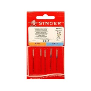 Singer Embroidery ago 2044 Mix 4er, Metallo, Argento, 7 x 0,03 x 4 cm, 4 unità