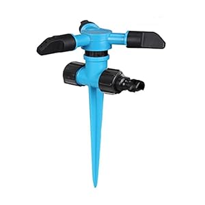 Gazon aardingssproeier Automatische gazon sprinkler 360 ° roterende kleine drie-prong pin sprinkler automatische tuin…