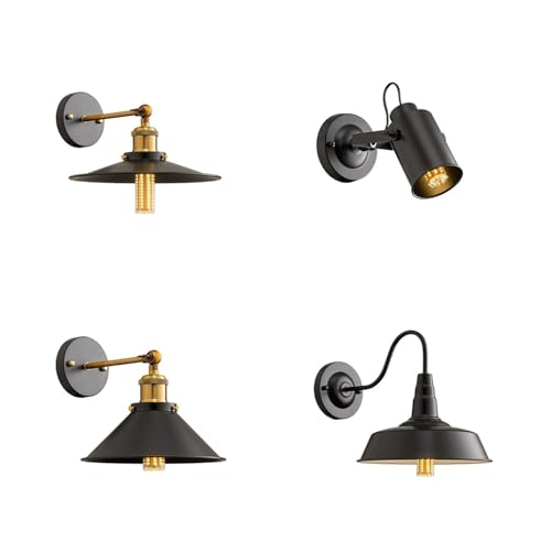 Lámpara de pared ajustable sin interruptor estilo retro industrial 12W para iluminación interior 3