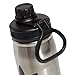 adidas Originals Standard 600 ML (20 oz) Metal Water Bottle, Hot/Cold Double-Walled Insulated 18/8, Stainless Steel/Black/Black, One Size