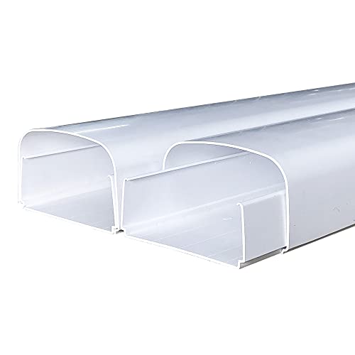 2m Kanal Full-Cover (2000x135x82mm LxBxH) (T 135 - Opt-FC) in weiß - aus Kanalsystem Optima 135 - Opt für Klimaanlagen/Wärmepumpen