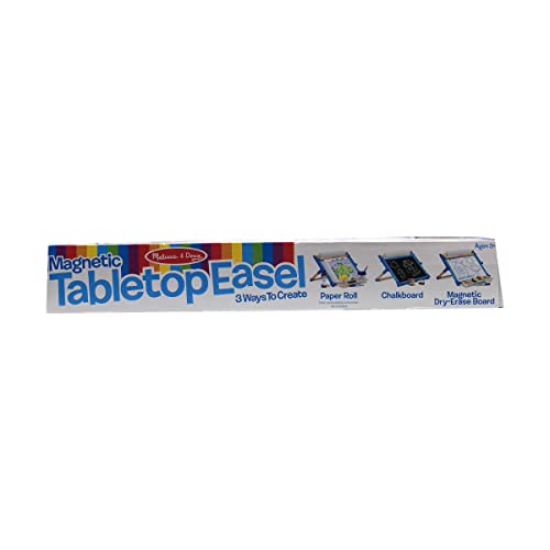 Image of Melissa & Doug Double-Sided Magnetic Tabletop Art Easel - Dry-Erase Board and Chalkboard