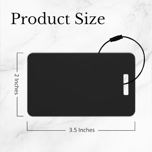 Personalized Engraved Metal Luggage Tags (Pack of 4)|Custom Name Tags for Suitcases & Travel Bags|Horizontal & Vertical|Heavy Duty & Durable (Black, Large)3