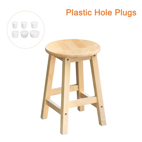 Image of uxcell Nylon Plastic Hole Plug, 160pcs 6 Sizes 0.2 inch /0.24 inch /0.31 inch /0.39 inch /0.51 inch /0.98 inch White Plastic Hole Plugs for Furniture Cabinet Insert End Caps