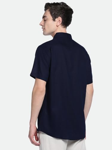 Image of Dennis Lingo Mens Spread Collar Poly Linen Shirts
