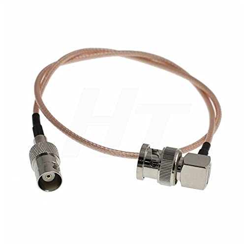 HangTon オスBNC→メス BNC 3G HD SDI ビデオケーブル延長アダプター Blackmagic Teradekカメラモニター用 薄型シールド RG179 75オーム (100)