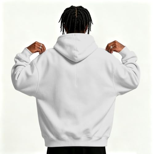Fleece Hoodie Men Quarter Zip Fleece Lined Fall Hoodies Sweat Shirt - image 7