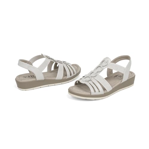 Image of VJH confort Women's Flat Sandals, Comfort Slip-on Elastic Ankle Strap Slingback Light Weight Casual Walking Sandals