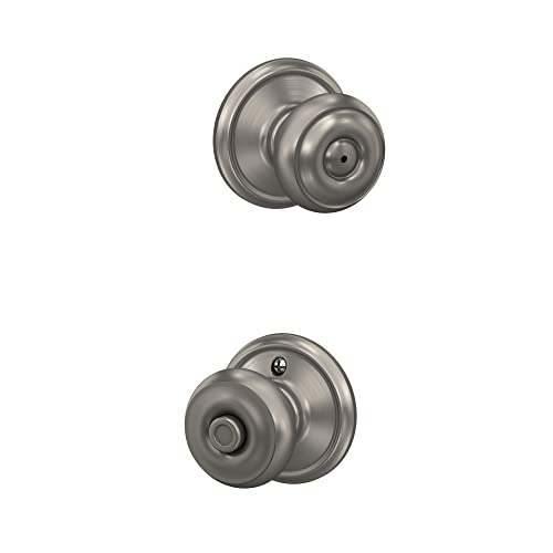 Schlage F40GEO619 Georgian Privacy Knob, Satin Nickel by SCHLAGE - Image 3