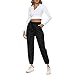 MUYOGRT Jogginghose Damen Cargohose Sporthose Freizeithose Lang Sweathose Lässige Elastische High Waist Sweathose mit Kordelzug Trainingshose für Gym Trainings mit Tasche