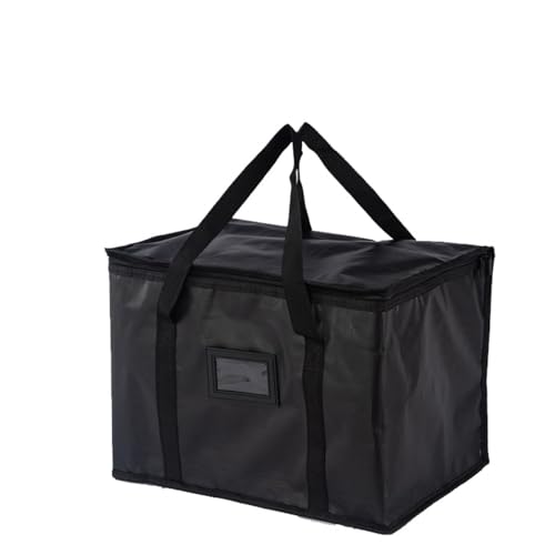 Delivery Bags for Hot Food 50L Food Delivery Bag Uber Eats Delivery Bag Suitable For Catering Grocery Transportation Food Delivery Commercial Grade Reusable(43 * 30 * 31cm Black)
