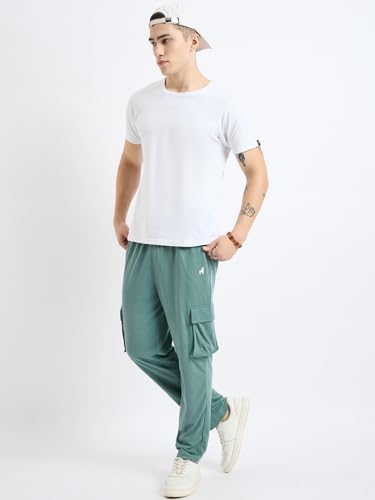 Image of Modeve Men's Cargo Style Solid Trackpant