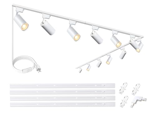 Bravsekai Ultra-Bright H Type White Track Lighting Kit with 13.1
