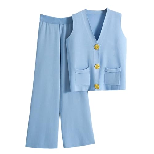 Ensemble débardeur sans manches ample et pantalon large fluide