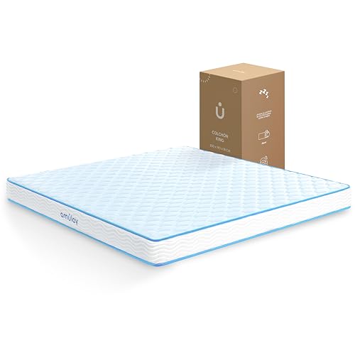 Opiniones de Oferta de colchones king size los 5 más buscados. 48 Amulay Colchón King Size Memory Foam Premium 200 × 190 × 18 cm | Espuma Alta Densidad Ergonómico en Caja