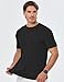 JMIERR Mens T-Shirt Casual Knit Stretch Solid Crewneck Short Sleeve Tees Textured Shirts, US38(S), Black