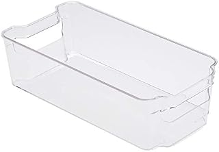 Amazon Basics Plastic Fridge Bin - Medium (2-Pack)