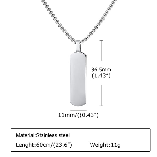 Personalized Bible Scripture Engraving Necklaces Stainless Steel Motivational Christian Cross Pendant Bar Charm Jewelry for Men Women Birthday Religious Gifts2