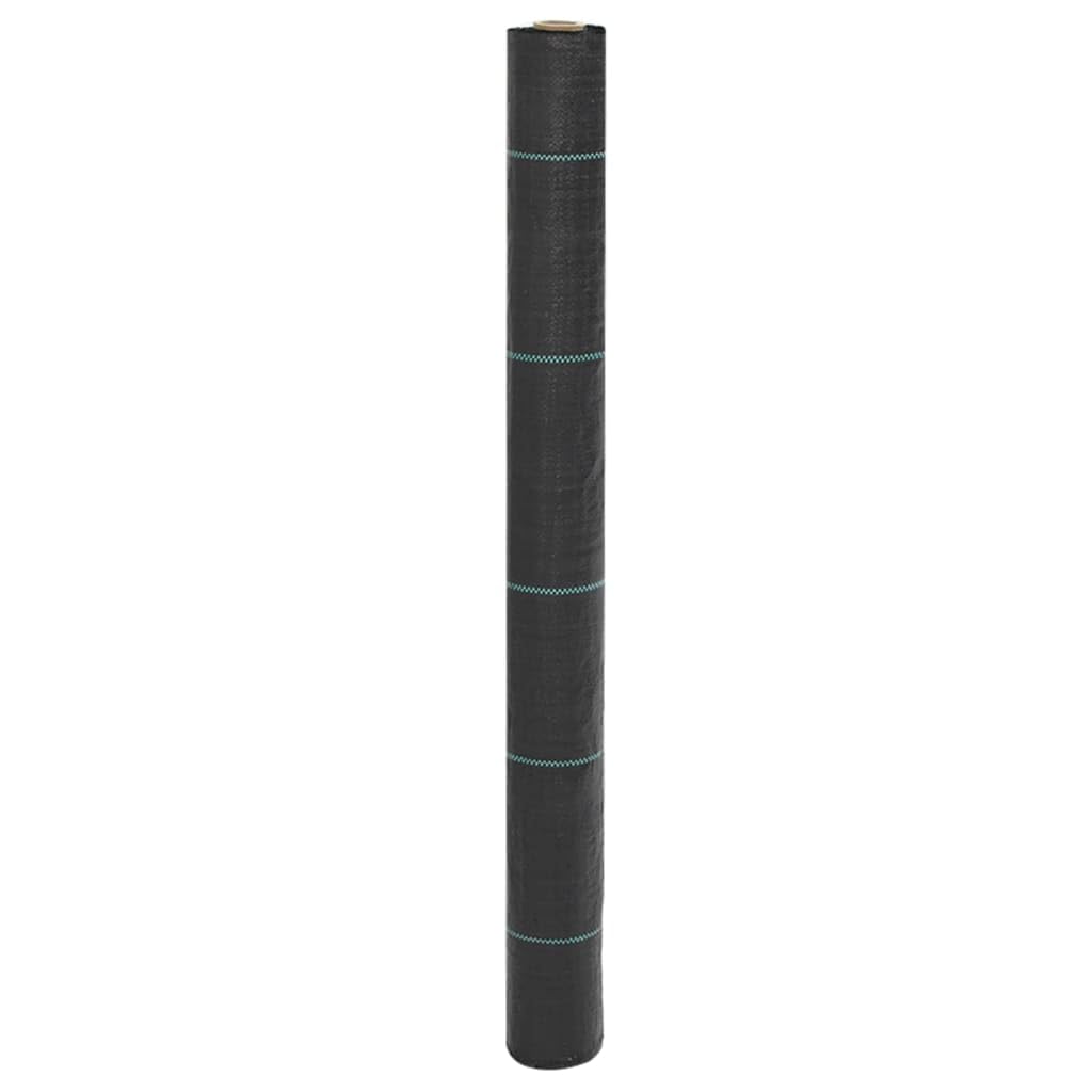 Membrana para césped y jardín, jardinería, paisajismo, tela, membrana, negro, 1 x 50 m PP