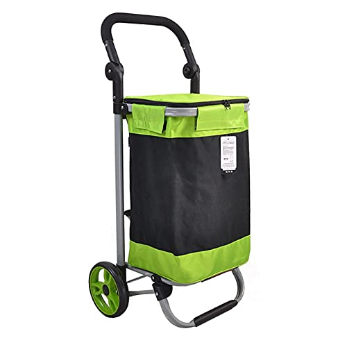 Carro de camping plegable resistente con ruedas, carrito de utilidad portátil para compras de comestibles y equipaje, carrito versátil para uso al aire libre y diario