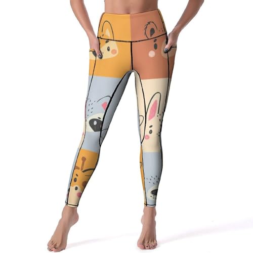 Pantalon yoga femme taille haute legging anti-frottement gym jogging S