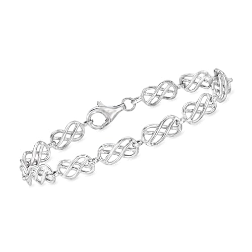 Ross-Simons Sterling Silver Celtic Knot and Infinity Station Bracelet
