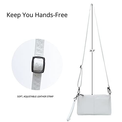 Image of Bveyzi Genuine Leather Wristlet Purses for Women, Envelope Clutch Wallet Small Crossbody Bags for Dressy Evening