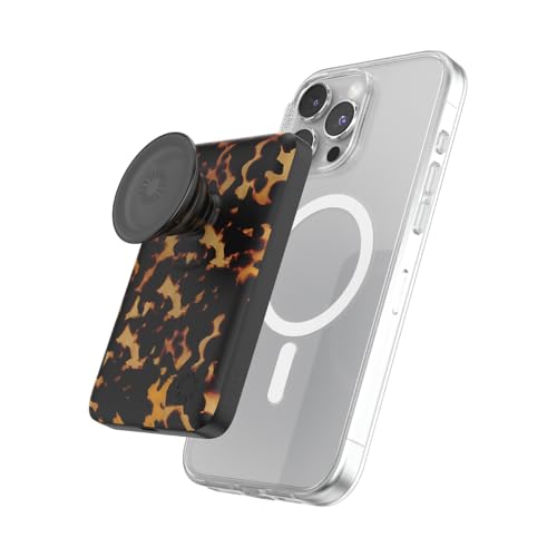 Image of PopSockets PowerPack Phone Charger with MagSafe- Tortoiseshell | Magnetic Power Bank, Wireless Portable Charging, Tortoise, Shell, Phone, Women