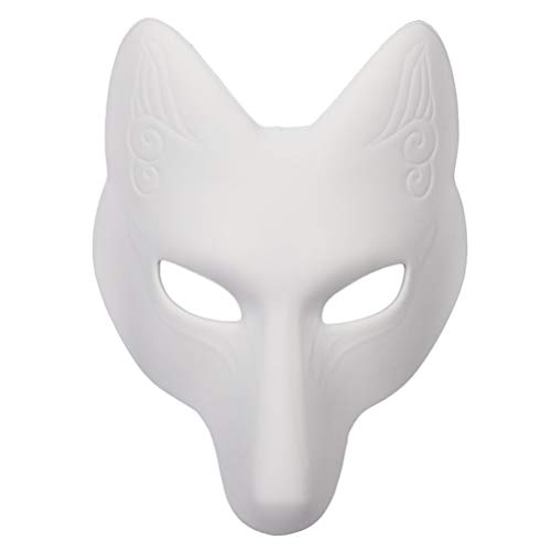 Masque de renard Halloween blanc pour bal masqué et soirée déguisée