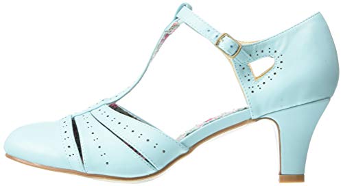 Bettie Page Women's 250-Maisie Spectator Pump Blue 6 - Thumbnail 3