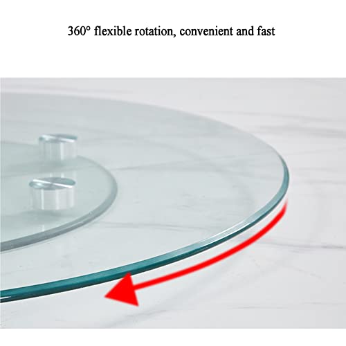 Plateau de table rond en verre rotatif pour simplifier les repas conviviaux