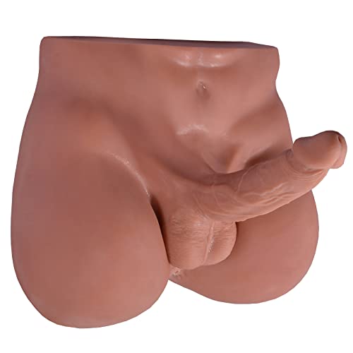 Image of ferch Realistic Sex Doll for Women, Unisex Masturbator Love Doll with Flexible Dildo and Tight Anal Entry, Adult Sex Toys Men - 12.2 x10.3 inch, Brown