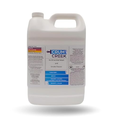 CRUM CREEK Smoke Cleaner Wall Wash, Multipurpose Degreaser for Walls and Smoke Damage, Non-Rinse,...