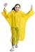 KASU Emergency Rain Poncho for Kids, Disposable Hood Poncho for Boys/Girls, 4 Colors - Red, Blue, Green, Yellow