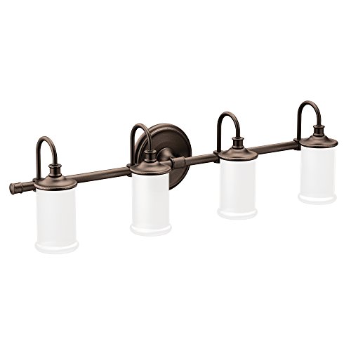 🔥 Moen YB6464ORB Belfield 4 Dual-Mount Bath Bathroom Vanity Light Fixture with Frosted Glass, 4-Globe, Oil Rubbed Bronze Get Cheap Price Moen YB6464ORB Belfield 4 Dual-Mount Bath Bathroom Vanity Light Fixture with Frosted Glass, 4-Globe, Oil Rubbed Bronze