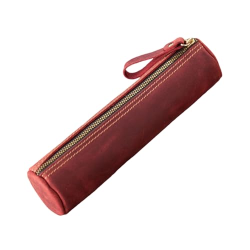 本革鉛筆ケース万年筆バッグジッパー開閉ペンオーガナイザーポーチ学生男性女性学校オフィス旅行ビジネスケース