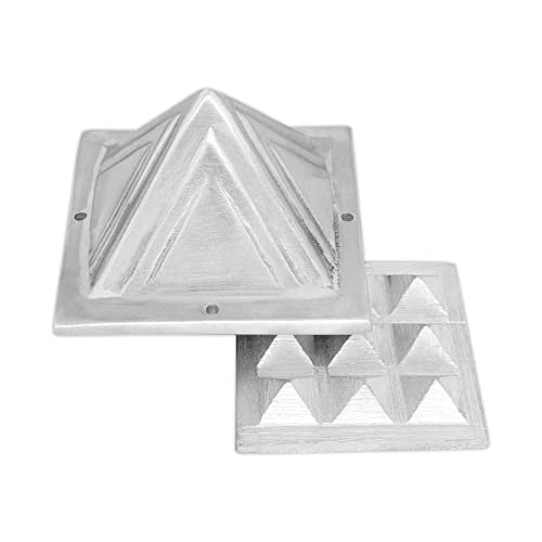 Image of Vastu Aluminium 2 Layer Pyramid | Size - 3 Inch | Energy Enhancer | Booster | Remedy for Home & Office | Direction;- North, NNE, NE | Pack of 1
