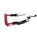 SPENCER 2 Pack Kayak Paddle Leash - Kayak Rod Leash Safety Tool Paddle Lanyard Rope Kayak Accessories Stretchable Coiled Lanyard Leash for Kayak and SUP Paddles, Fishing Poles Rods (Red)