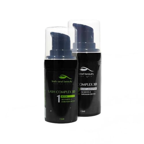 Kit Lash Shop Lash Complex 3D Tratamento e Nano Laminação 15ML Preto